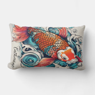 Koi vis, mooie Japanse karper, gepersonaliseerd Kussen