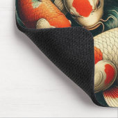 Koi Vis Muismat Japanse Kunst Yin Yang (Hoek)