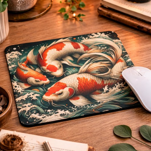 Koi Vis Muismat Japanse Kunst Yin Yang