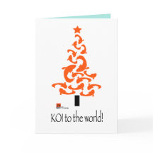 KOI (vis) naar de wereld kerstkaart 2021-22