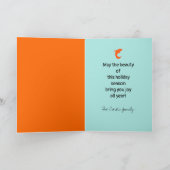 KOI (vis) naar de wereld kerstkaart 2021-22 Feestdagen Kaart (Binnen)