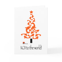KOI (vis) naar de wereld met kerstbomen