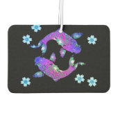 Koi vis oosters japans paarse zwart luchtverfrisser (Achterkant)