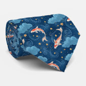 Koi Vis Patroon Op Maat Heren Das (Opgerold)