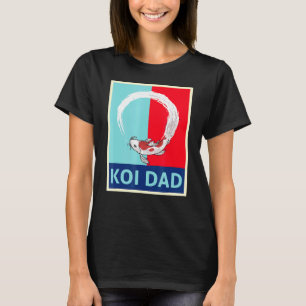 Koi Vis Retro Japanse Stijl Karper Vis Papa T-shirt