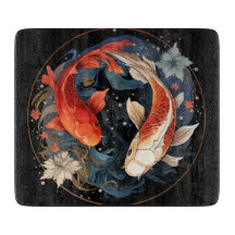 Koi Vis Rood Wit Ying Yang Japanse Waterstroom