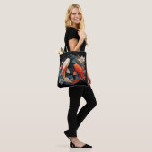 Koi Vis Rood Wit Ying Yang Japanse Waterstroom Tote Bag (Op model)