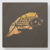 Koi Vis Stenen Onderzetter (Voorkant)