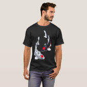 Koi Vis Tancho Zwart Wit T-shirt (Voorkant volledig)