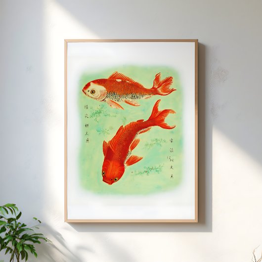 Koi Vis Vintage Japanse Kunst Poster