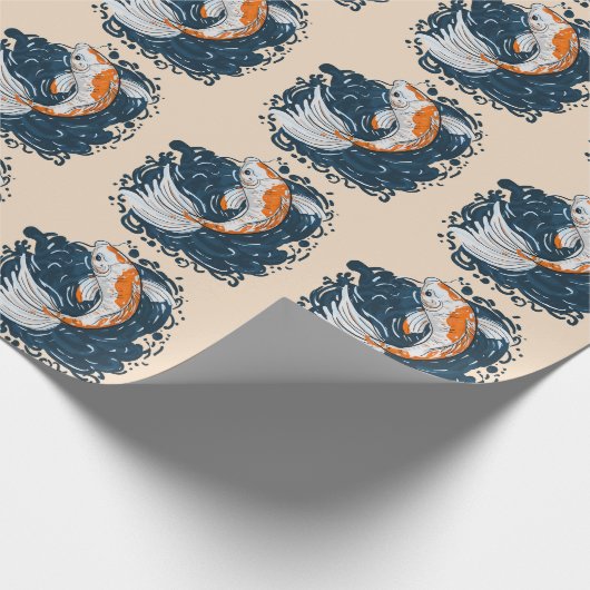 Koi Vis water buigmeester Cadeaupapier (Hoek)