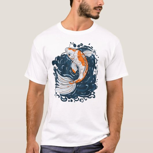 Koi Vis water buigmeester T-shirt (Voorkant)