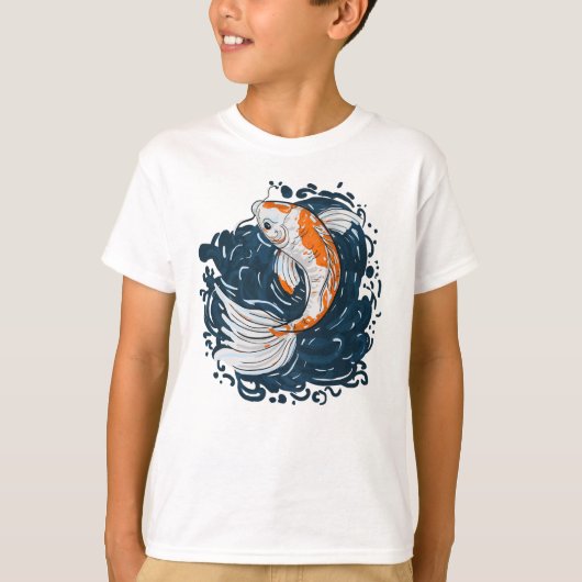 Koi Vis water buigmeester T-shirt (Voorkant)