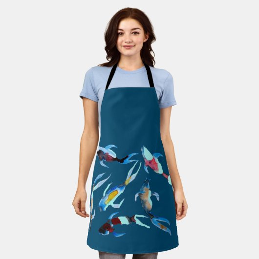 koi Vis waterverf Japans kunst Schort (Gedragen)