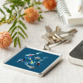 koi Vis waterverf Japans kunst Sleutelhanger (Zijkant)