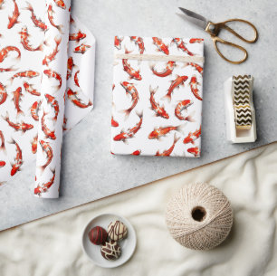 Koi vis waterverf patroon cadeaupapier
