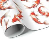 Koi vis waterverf patroon cadeaupapier (Rol Hoek)