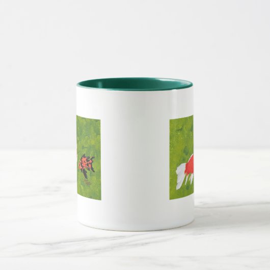 Koi vis wildlife schilderij vergadering, mok (Midden)