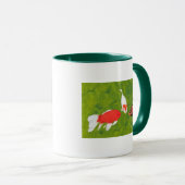 Koi vis wildlife schilderij vergadering, mok (Voorkant rechts)