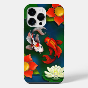 Koi Vis Witte Lotus Waterlelie Vijver iPhone 14 Pro Max Hoesje