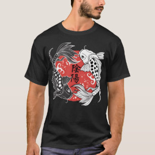 Koi Vis Yin en Yang Koi Vis Liefhebber Cadeau meis T-shirt