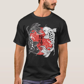 Koi Vis Yin en Yang Koi Vis Liefhebber Cadeau meis T-shirt