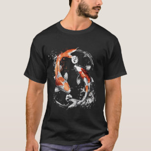 Koi Vis Yin Yang Japanse Koi Karper Vis Nishikigo T-shirt