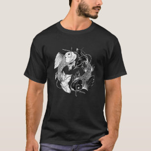 Koi Vis Yin & Yang Symbool Japanse Vijver Nishiki T-shirt