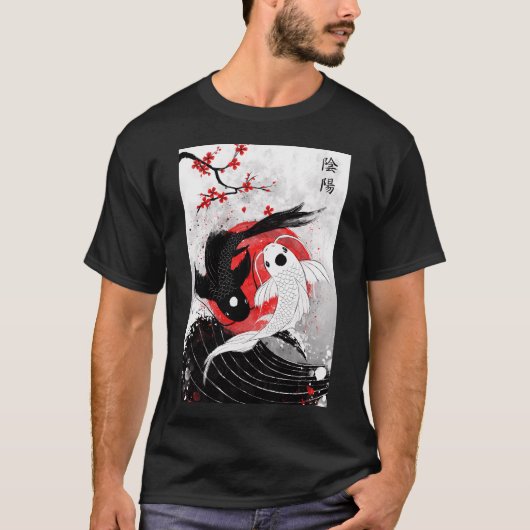 Koi vis - Yin Yang T-shirt (Voorkant)