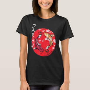 Koi Vis Ying YangJapanse Vlag Japan Kersenbloesem T-shirt