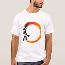 Koi Vis Zen Cirkel Kunst – Minimalistisch ontwerp T-shirt