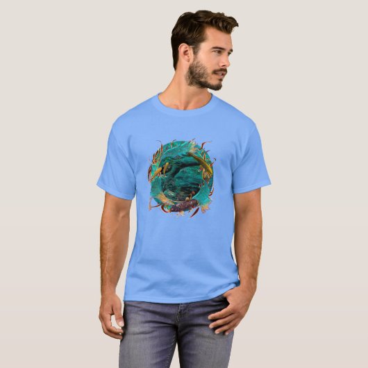 Koi Vis "ZWEMMEN IN VREDE" T-shirt (Voorkant volledig)