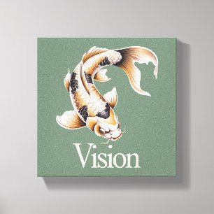 Koi Visie Symbool Doel Groei Zen Filosofie Canvas Afdruk