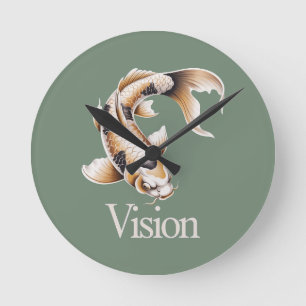 Koi Visie Symbool Tijd Doel Zen Filosofie Ronde Klok