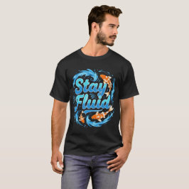 Koi-visontwerp 'Blijf Vloeibaar' T-shirt
