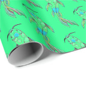 Koi-vispakpapier van 80 Retro Neon Green Cadeaupapier (Rol Hoek)