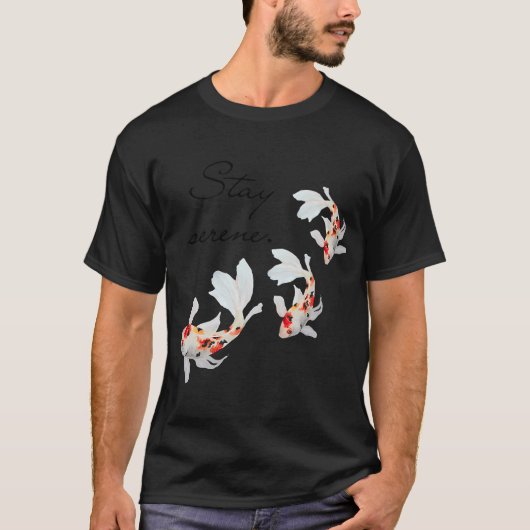 Koi vissen, blijf sereen t-shirt (Voorkant)