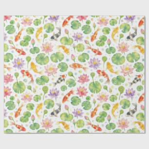 Koi vissen en lotus cadeaupapier