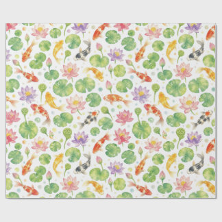Koi vissen en lotus cadeaupapier