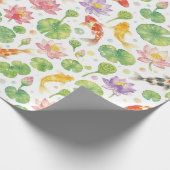Koi vissen en lotus cadeaupapier (Hoek)