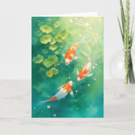 Koi Vissen Harmonie in de Vijver Kaart