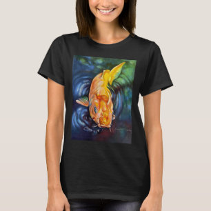 Koi-vissen in een vijver Marker Kunst door Elizabe T-shirt
