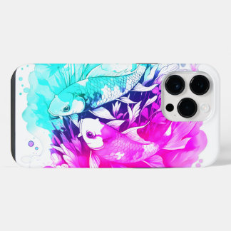 Koi Vissen in Roze en Blauw iPhone 14 Pro Max Hoesje