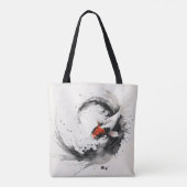 Koi Vissen Inktschildering Tote Bag (Achterkant)