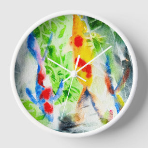 Koi vissen kleurrijke waterverf kunst