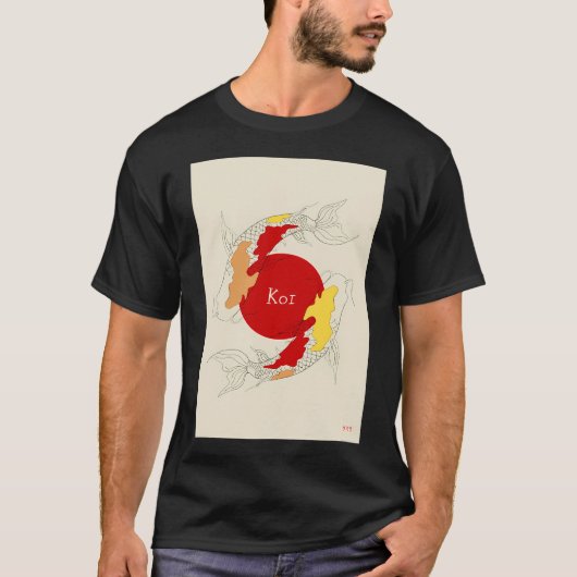 Koi vissen kunst t-shirt (Voorkant)
