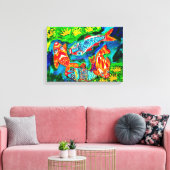 Koi Vissen Liefde Canvas Afdruk (Insitu (Woonkamer))