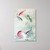 Koi-vissen met Lotus Canvas Afdruk (Voorkant)