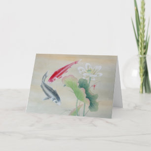 Koi Vissen met Lotus Kaart
