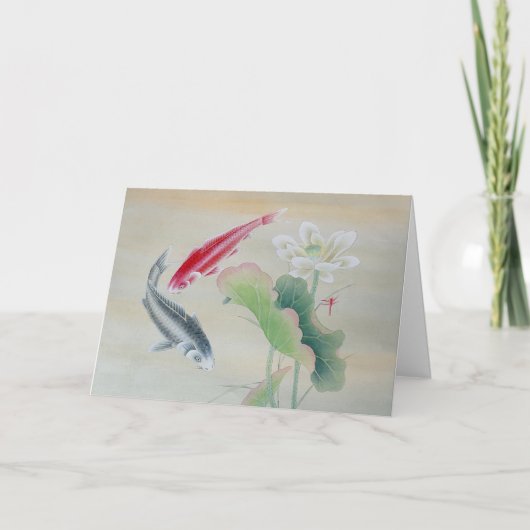 Koi Vissen met Lotus Kaart (Voorkant)